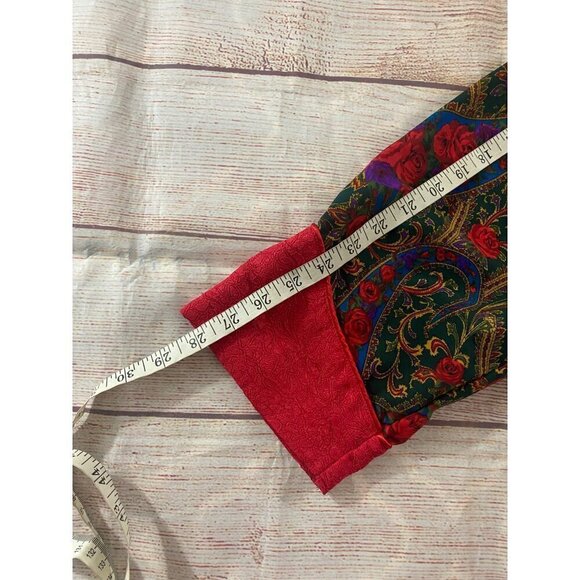 Vintage Victoria Secret GOLD LABEL Women's Red Satin Bathrobe - Small - Picture 9 of 12